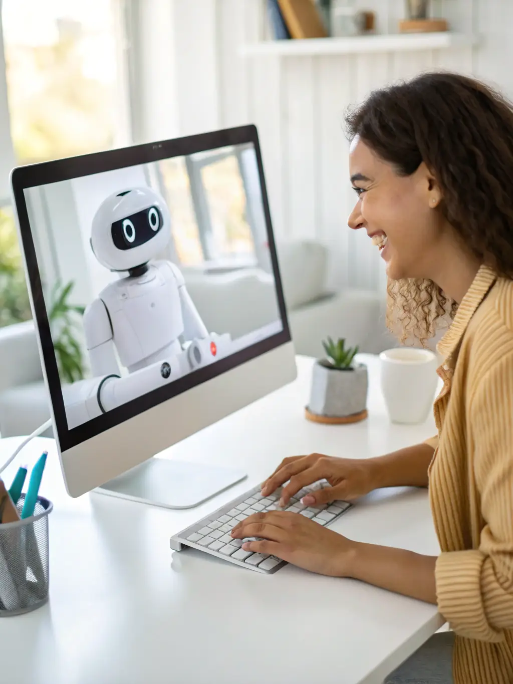 An AI assistant managing client communications, showcasing automated responses and efficient task handling.